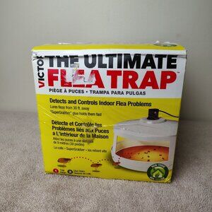 VICTOR Ultimate Flea Trap Indoor Pest Control Heat Light Glue Boards 2 Pack